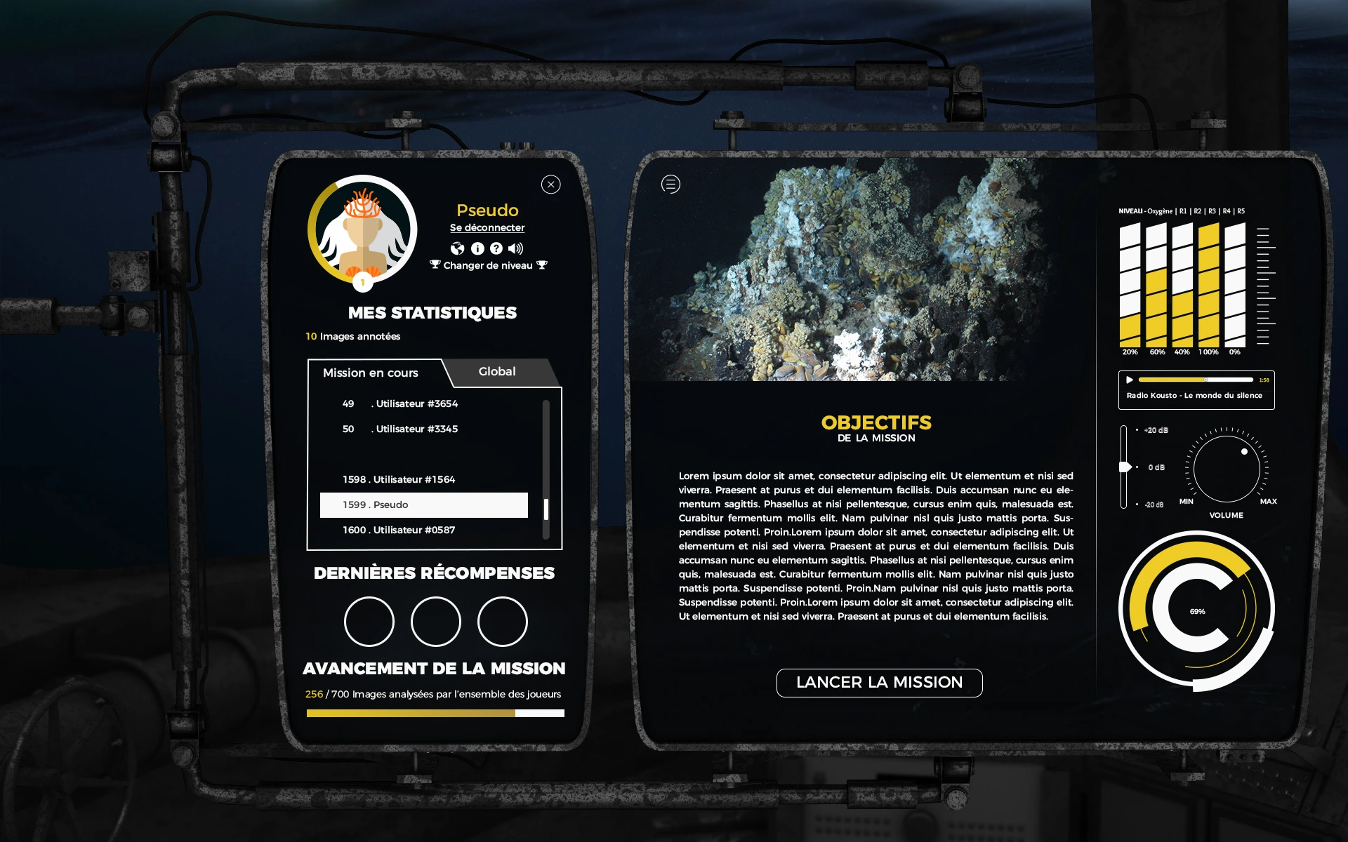 Ifremer Nicolas Roullet Marjolaine Matabos Brest Deep Sea Spy Espion des Grands Fonds Marjo DSS océanopolis interface graphique UI UX